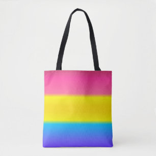 Pansexual Pan Gradient Pride Flag: Horizontal Tote Bag