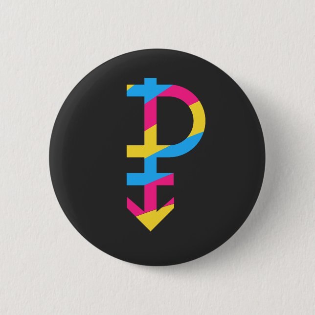 Pansexual - Panromantic 6 Cm Round Badge (Front)