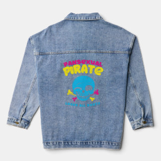 Pansexual Pirate Loves all booty funny lgbt pride  Denim Jacket
