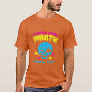 Pansexual Pirate Loves all booty funny lgbt pride T-Shirt
