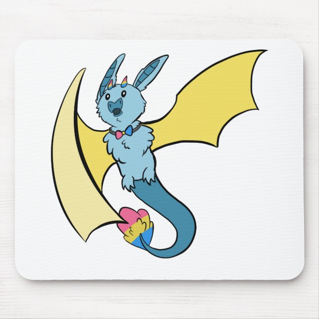 Pansexual Pride Bat Dragon Mouse Pad (Front)