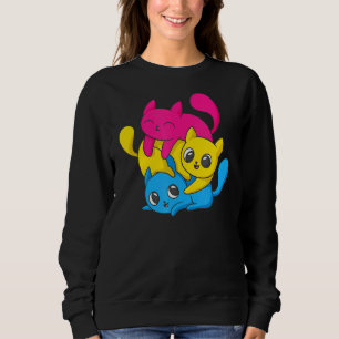Pansexual Pride Cats Lgbt Pan Flag Pansexuality Pa Sweatshirt