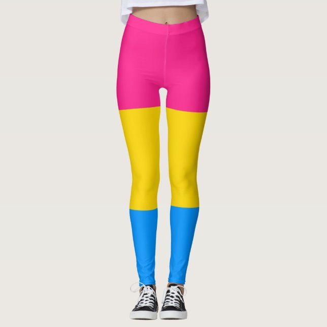 Pansexual Pride Colours Leggings (Front)