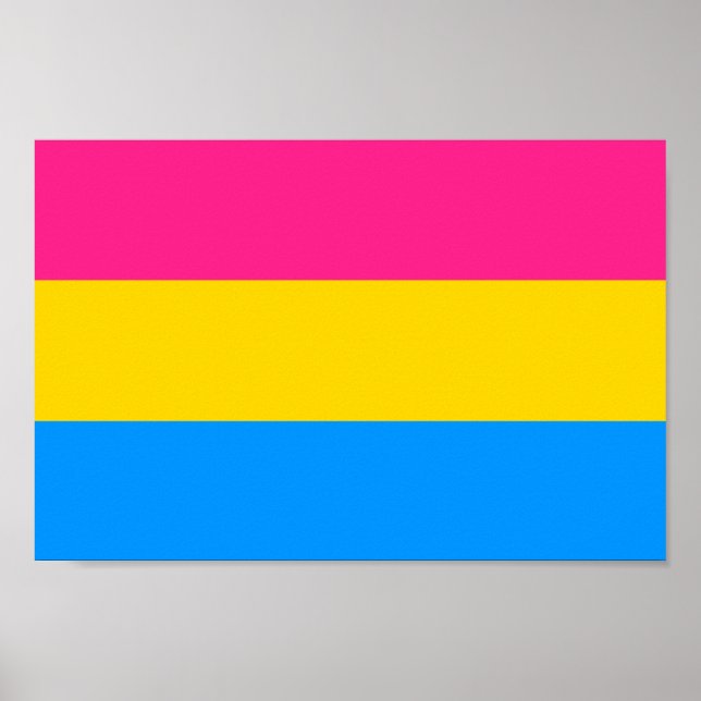 Pansexual Pride Colours Poster (Front)