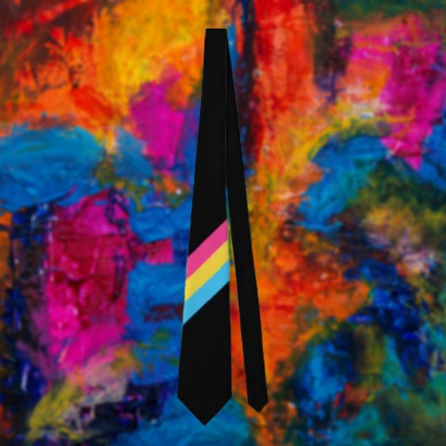 Pansexual Pride Diagonal Tie: Bold Colours, Strong Tie (Creator Uploaded)