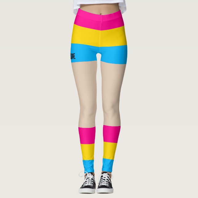 Pansexual Pride Faux Shorts & Legs  Leggings (Front)