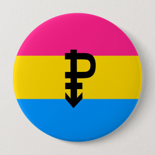 Pansexual Pride Flag 10 Cm Round Badge