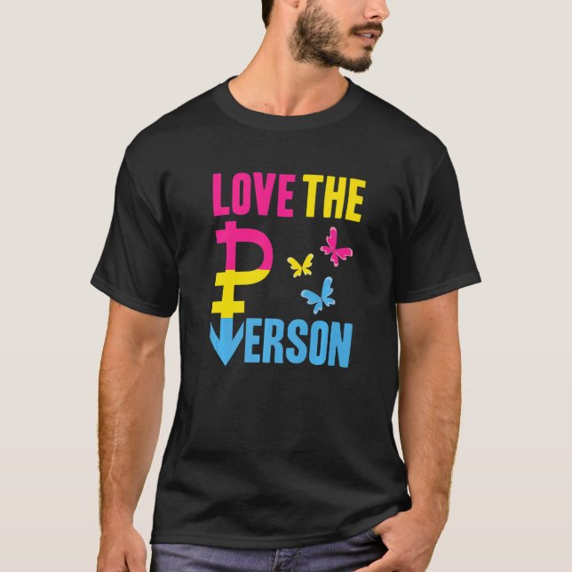 Pansexual Pride Flag Affirmation Butterfly Pan Sym T-Shirt (Front)