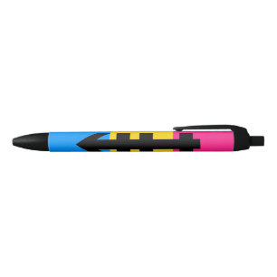 Pansexual Pride Flag Black Ink Pen
