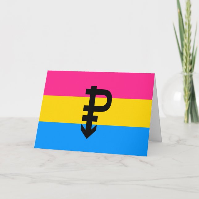Pansexual Pride Flag Card (Front)