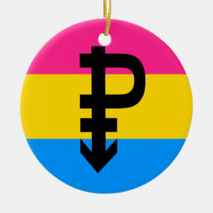 Pansexual Pride Flag Ceramic Tree Decoration