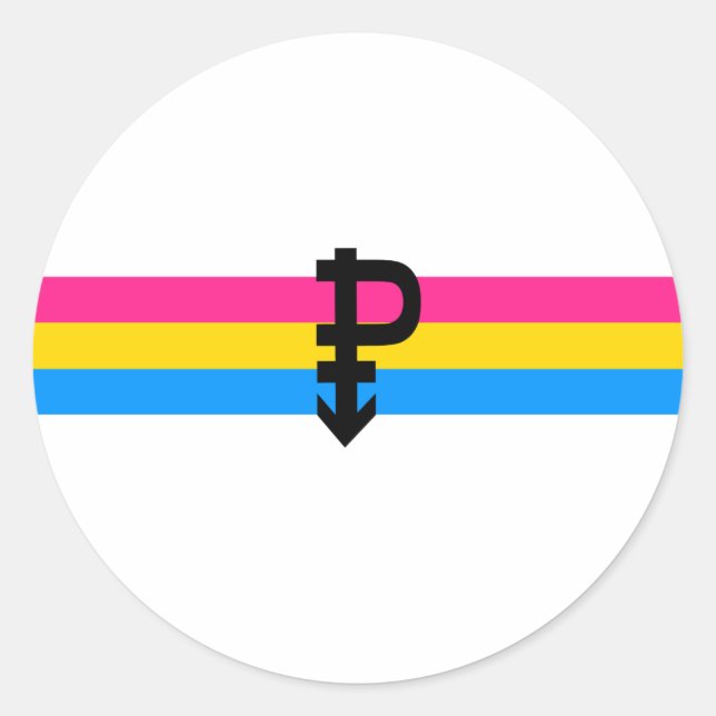 Pansexual Pride Flag Classic Round Sticker (Front)