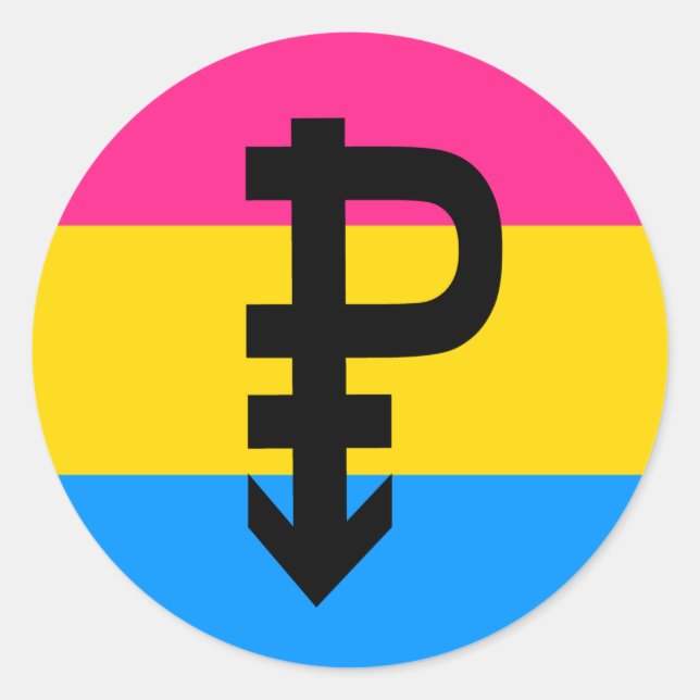 Pansexual Pride Flag Classic Round Sticker (Front)