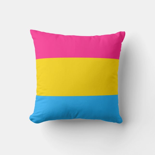 Pansexual Pride flag Cushion (Front)