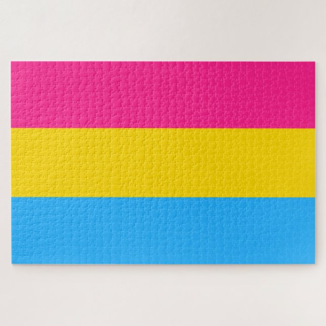 Pansexual Pride Flag Jigsaw Puzzle (Horizontal)