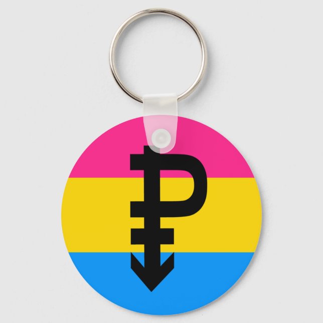 Pansexual Pride Flag Key Ring (Front)