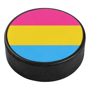 Pansexual Pride Flag LGBTQ Hockey Puck