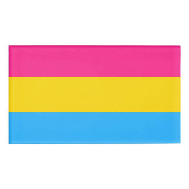 Pansexual Pride Flag LGBTQ Name Tag (Front)