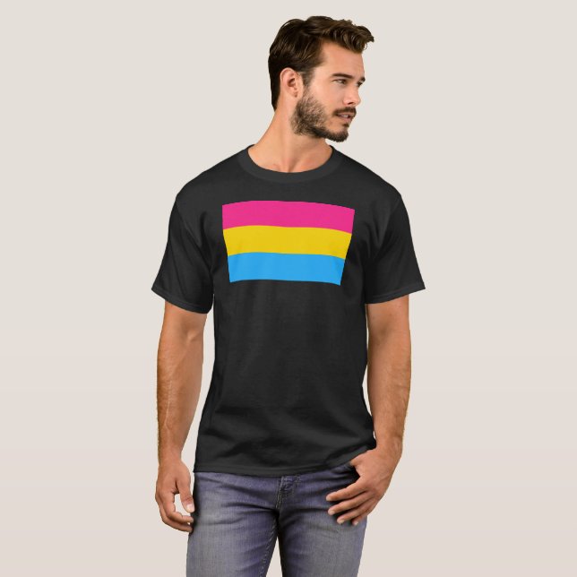 Pansexual Pride Flag LGBTQ T-Shirt (Front Full)