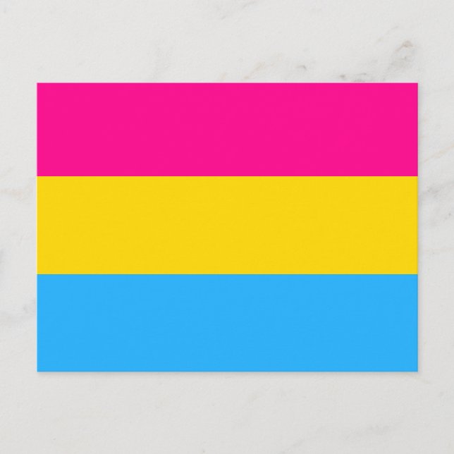 "PANSEXUAL PRIDE FLAG" POSTCARD (Front)