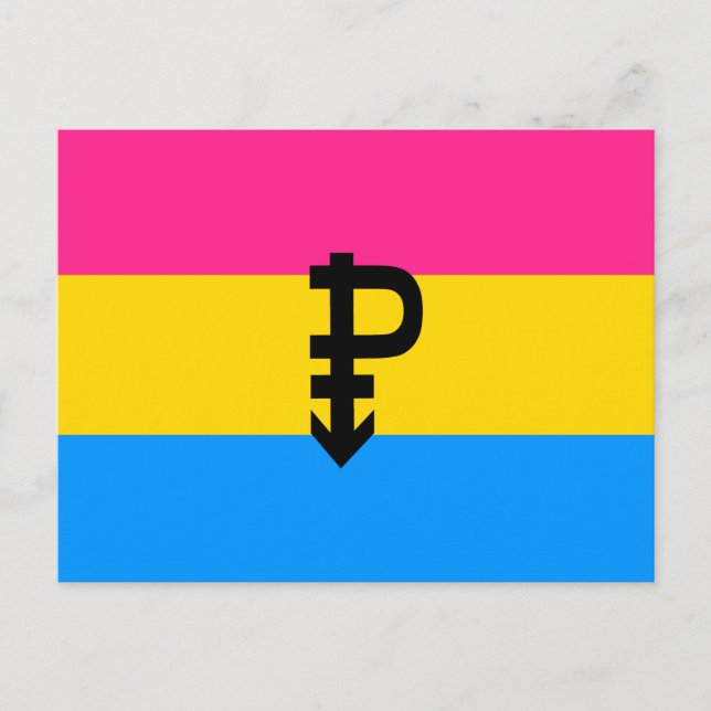 Pansexual Pride Flag Postcard (Front)