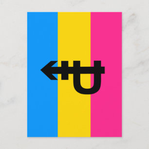 Pansexual Pride Flag Postcard