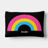 Pansexual Pride Flag Rainbow Personalised Black