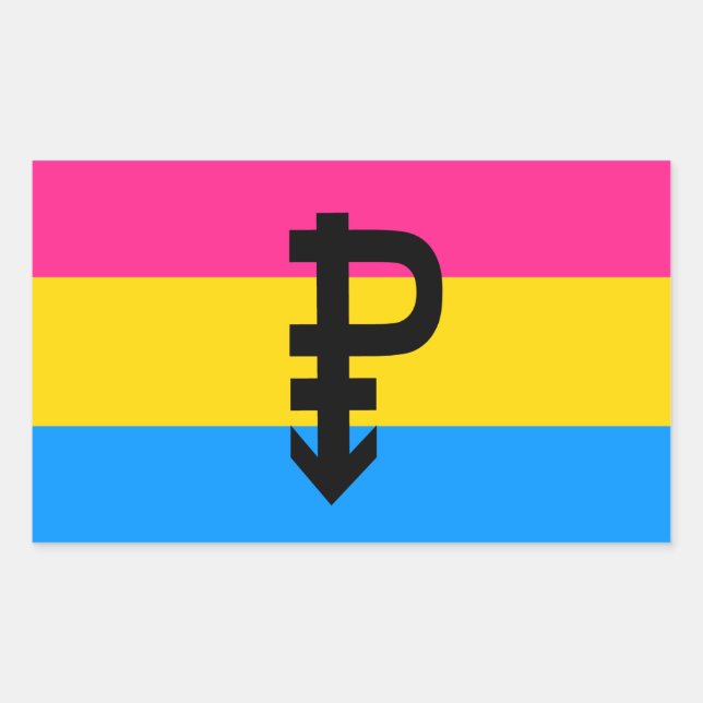 Pansexual Pride Flag Rectangular Sticker (Front)