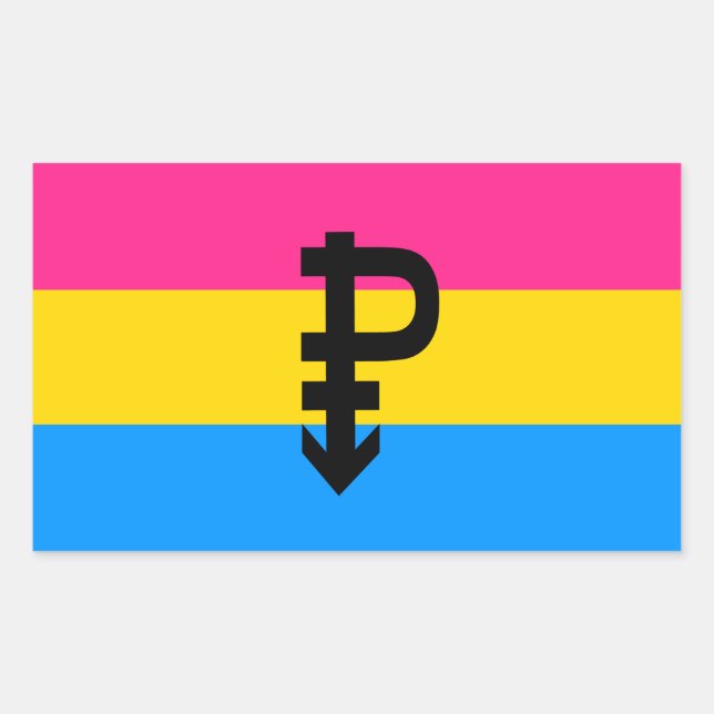 Pansexual Pride Flag Rectangular Sticker (Front)