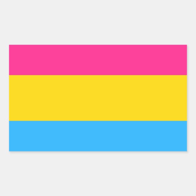 Pansexual Pride Flag Rectangular Sticker (Front)