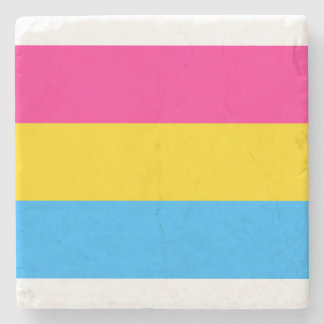 Pansexual Pride Flag Stone Coaster
