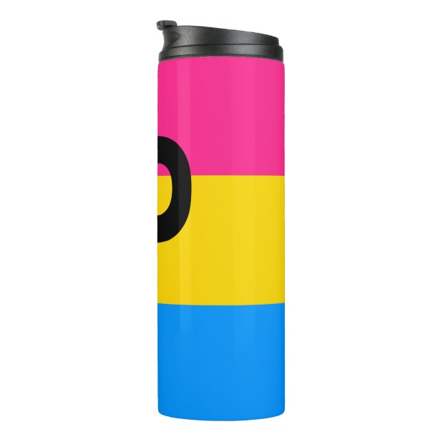 Pansexual Pride Flag Thermal Tumbler (Rotated Right)