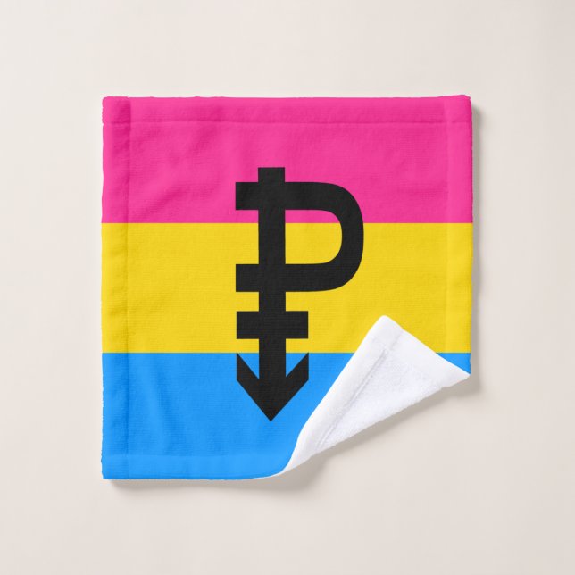 Pansexual Pride Flag Wash Cloth (Wash Cloth)