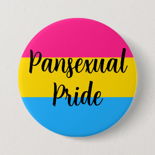 Pansexual Pride Flag with Message 7.5 Cm Round Badge