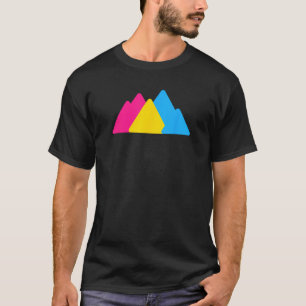 Pansexual Pride Mountains LGBTQ Pan Flag LGBTQIA+ T-Shirt