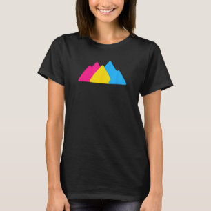 Pansexual Pride Mountains LGBTQ Pan Flag  LGBTQIA+ T-Shirt