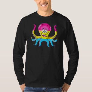 Pansexual Pride Omnisexual Lgbt Octopus With Pan C T-Shirt