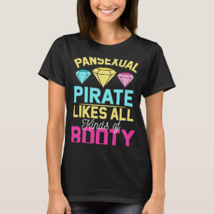 Pansexual Pride Pan Rights Gay Pirate Booty T-Shirt