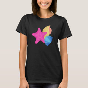 Pansexual Pride Seashells LGBTQ Pan Flag  LGBTQIA+ T-Shirt