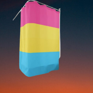 Pansexual Pride Shower Curtain: Vibrant Spectrum Curtain