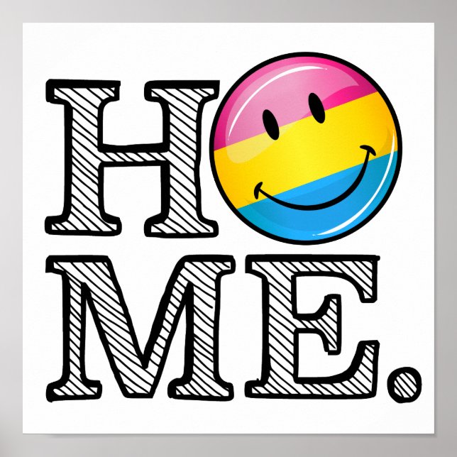 Pansexual Pride Smiling Flag Housewarming Poster (Front)