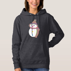 Pansexual Pride Snowman Snowperson Flag Hoodie