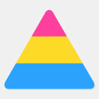 Pansexual Pride stickers - triangles