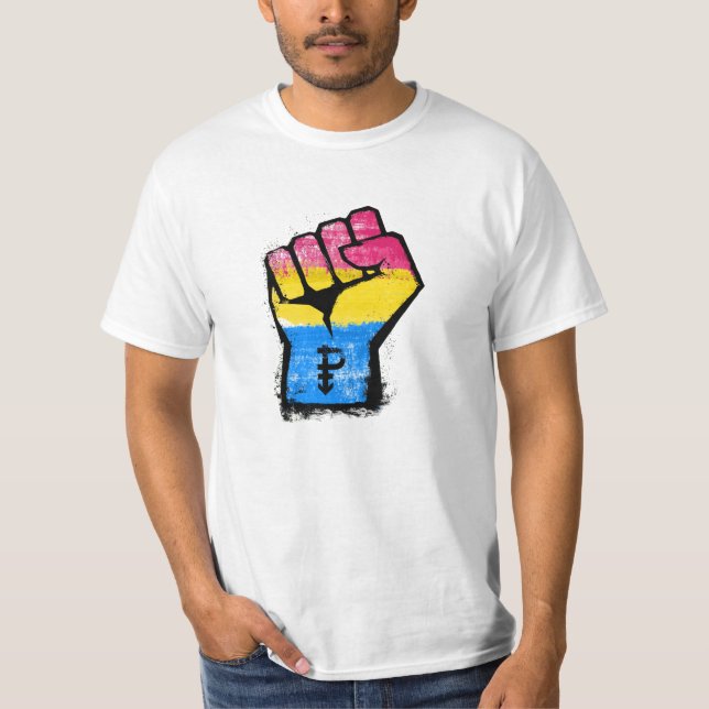 Pansexual Protest Fist T-Shirt (Front)