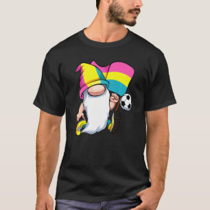 Pansexual Soccer Player Lgbt Q Gnome Pan Pride Fla T-Shirt