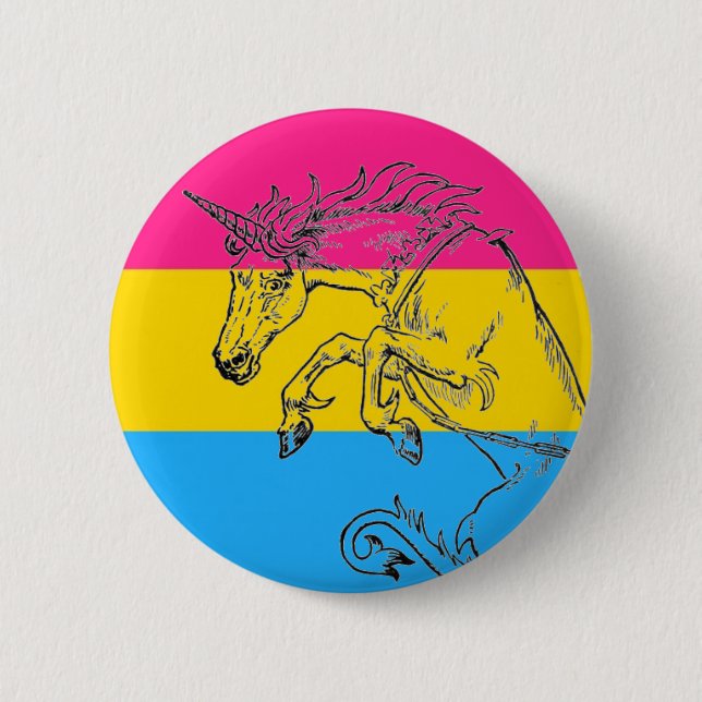 Pansexual Unicorn Button (Front)