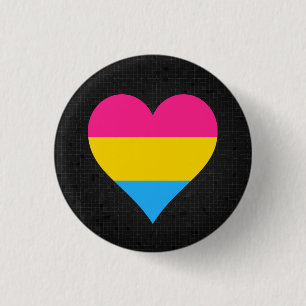 Pansexuality flag black button