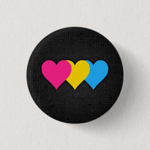 Pansexuality flag black button