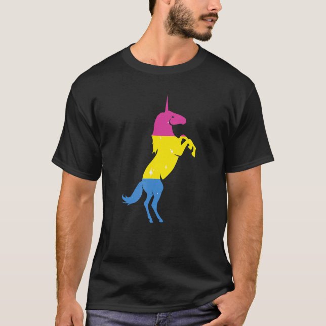 Pansexuality Flag Unicorn Pan Pride Month Lgbtq Pa T-Shirt (Front)