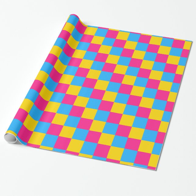 Pansexuality pride colours Wrapping Paper (Unrolled)